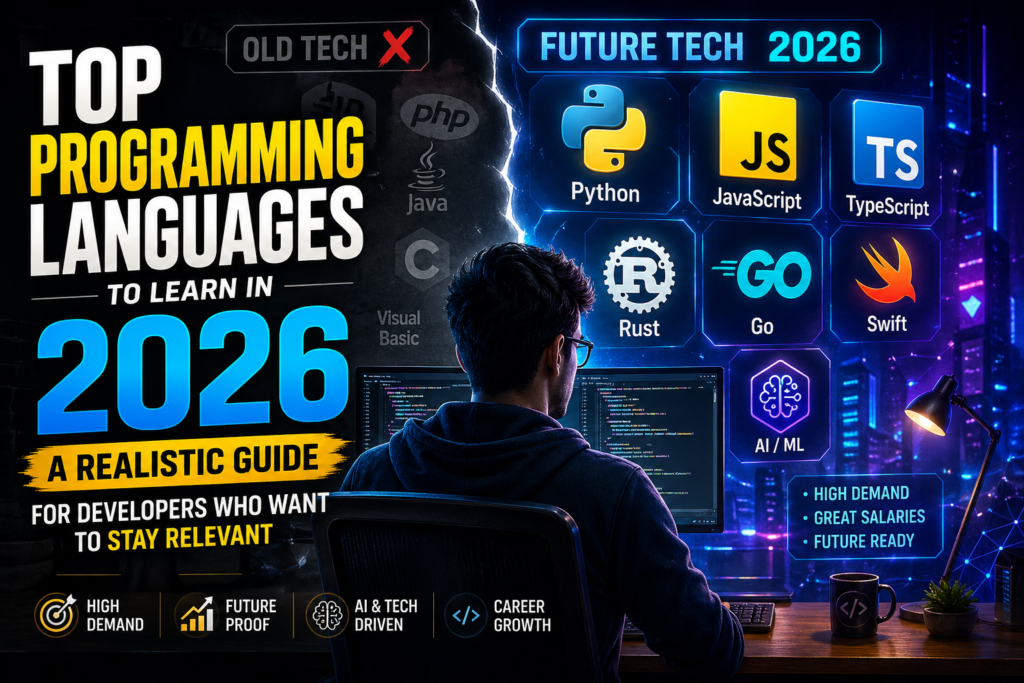 Top Programming Languages to Learn in 2026 A Realistic Guide for Developers Who Want to Stay Relevant