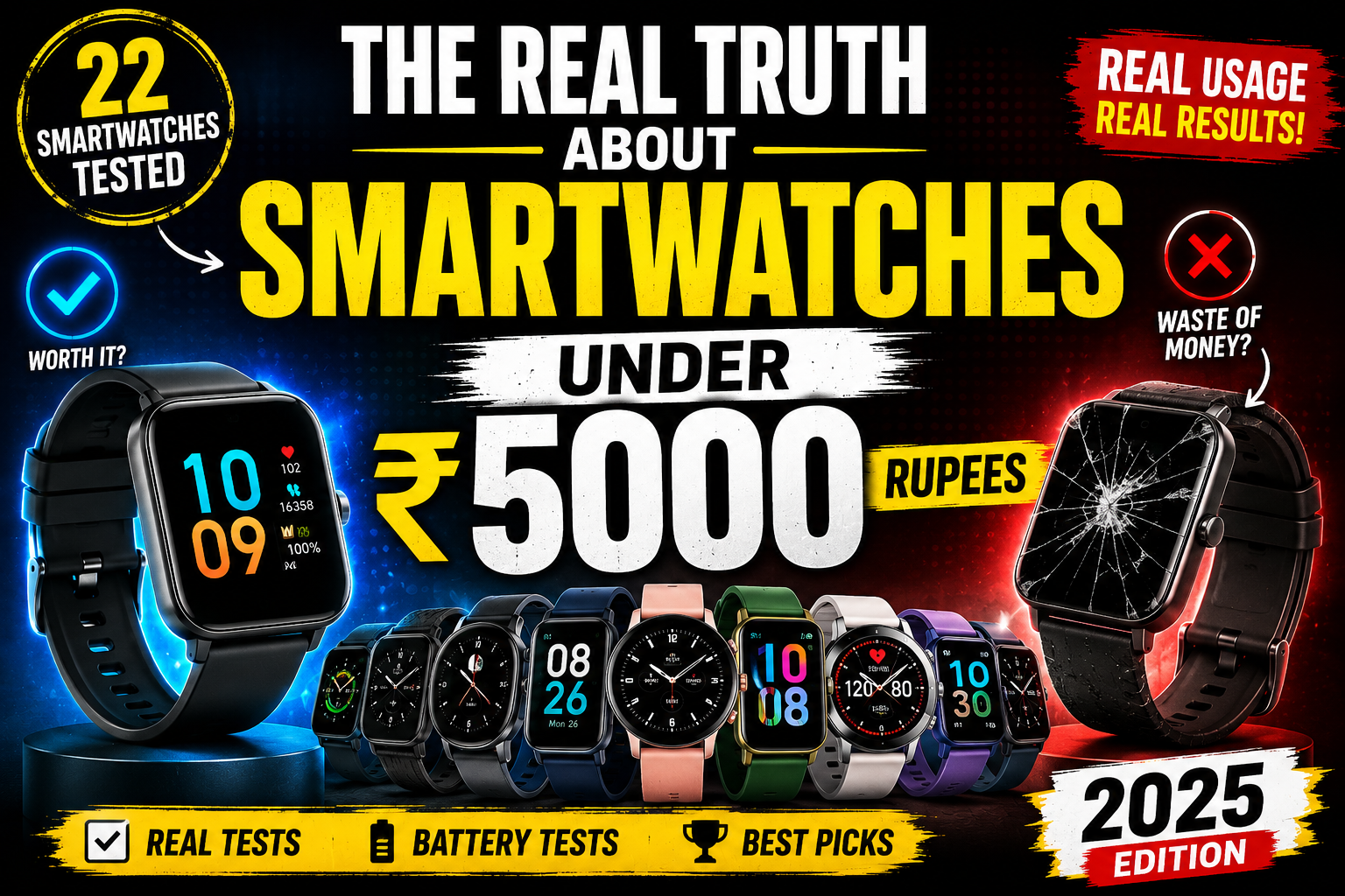 The Real Truth About Smartwatches Under 5000 Rupees After Using 22 of Them